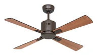 Wentylatory sufitowe - Energooszczędny wentylator sufitowy z pilotem Eco Neo III 103 cm brązowe łopatki czarny / teak - miniaturka - grafika 1