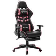 Fotele gamingowe - vidaXL Fotel Fotel dla gracza biało-różowy sztuczna skóra 20536 - miniaturka - grafika 1