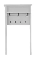 Wieszaki i stojaki - Biały wieszak ścienny na ubrania E7-B21 - miniaturka - grafika 1