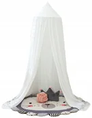 Pościel dla dzieci - Baldachim Biały Na Łóżeczko Łóżko Namiot Wiszący - miniaturka - grafika 1