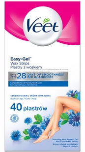 Veet Easy-Gelwax, plastry z woskiem do depilacji ciała i nóg, 40 szt. - Depilacja - miniaturka - grafika 1