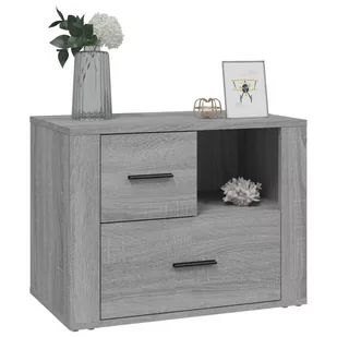 Szafka nocna, szary dąb sonoma, 60x36x45 cm - Szafki nocne - miniaturka - grafika 5