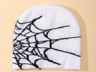 Czapka Y2K beanie pajęczyna spider pająk streetwear drip - Czapki męskie - miniaturka - grafika 1