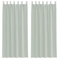 Zasłony - vidaXL Zasłony woalowe z kieszeniami na drążki 2 szt. Jasnoszary - miniaturka - grafika 1