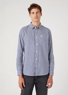 Wrangler 1 Pocket Shirt Męska Koszula W Kratę Blue Ribbon W5A22Lb51-M - Koszule męskie - miniaturka - grafika 1
