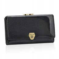 Portfele - Betlewski Portfel damski skórzany monety na bigiel lakierowany elegancki - miniaturka - grafika 1