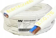 Kable - Elektrokabel Przewód płaski H03VVH2-F (OMYp) 2x0,75 biały /25m/ T0101 OMY P 2 X 0,75 - miniaturka - grafika 1