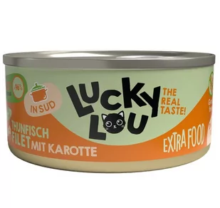 Lucky Lou Extrafood Tuńczyk & Marchewka w bulionie puszka 70g - Mokra karma dla kotów - miniaturka - grafika 1