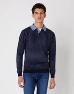 Koszulki męskie - MĘSKIE POLO WRANGLER POLO KNIT ECLIPSE W8B32PX7M 112132386 - Wrangler - miniaturka - grafika 1
