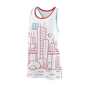 Wilson Damski tank top, CHI COTTON TANK szary (White Heather) S - Koszulki i topy damskie - miniaturka - grafika 1