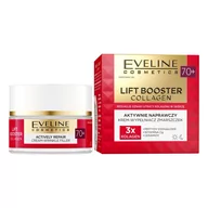 Kremy do twarzy - Eveline Cosmetics, Lift Booster Collagen aktywnie naprawczy krem-wypełniacz zmarszczek 70+ 50ml - miniaturka - grafika 1