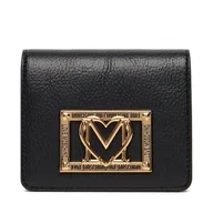 Portfele - Mały Portfel Damski LOVE MOSCHINO JC5604PP1NLI0000 Czarny - miniaturka - grafika 1