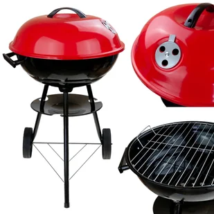 Tg56276 Grill Węglowy Ogrodowy Okrągły Z Pokrywą Popielnik - Grille - miniaturka - grafika 1