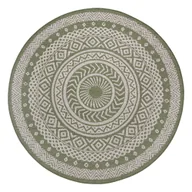 Dywany zewnętrzne - Zielono-beżowy dywan odpowiedni na zewnątrz Ragami Round, ø 160 cm - miniaturka - grafika 1