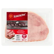 Pasztet i przetwory mięsne - Sokołowska Krucha Szynka Gotowana Wędzona Plastry 160G Sokołów - miniaturka - grafika 1