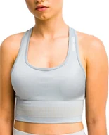 Biustonosze - GymHero Stripes Bra BRA BRA-GRAPHITE, biustonosze, damskie, szary, rozmiar: M - miniaturka - grafika 1