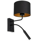 Lampy ścienne - Luminex Arden 3487 kinkiet lampa ścienna 2x8W+60W G9+E27 czarny/złoty - miniaturka - grafika 1