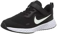 Buty dla chłopców - Nike Buty do biegania dla chłopców Revolution 5 (Psv), czarny - Czarno-bia?e antracyty - 28.5 EU - miniaturka - grafika 1