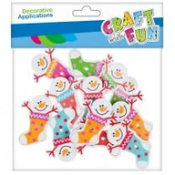 Pozostałe akcesoria dla plastyków - Craft with Fun Ozdoba Dekoracyjna Drewniana Boże Narodzenie Skarpeta 463794 - miniaturka - grafika 1