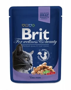 Brit Premium Cat Adult Cod Fish Dorsz Saszetka 100G - Mokra karma dla kotów - miniaturka - grafika 3
