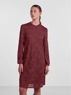 Sukienki - Pieces Sukienka codzienna 17139864 Bordowy Regular Fit - miniaturka - grafika 1