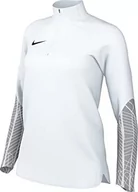 Koszulki i topy damskie - Nike Drill Top W Nk Df Strk23 Dril Top, White/Wolf Grey/White/Black, DR2296-100, L - miniaturka - grafika 1