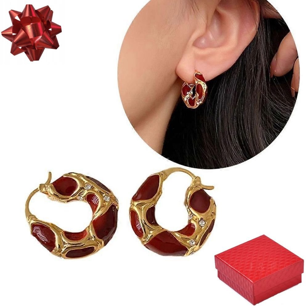 Złote kolczyki damskie Cyrkonie pozłacane Biżuteria dla Kobiet prezent