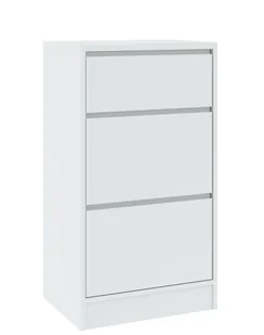 Komoda Wąska Basit 3S Biała z Listwą Dwustronną - Komody - miniaturka - grafika 1