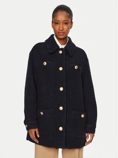 Tommy Hilfiger Płaszcz wełniany WW0WW43762 Granatowy Regular Fit - Płaszcze damskie - miniaturka - grafika 1