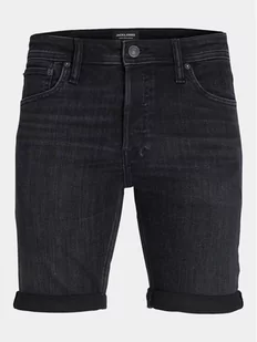 Jack&Jones Szorty jeansowe Rick 12257109 Granatowy Regular Fit - Spodenki męskie - miniaturka - grafika 1