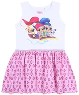 Sukienki i spódniczki dla dziewczynek - Biało-różowa sukienka z nadrukiem Shimmer & Shine - miniaturka - grafika 1
