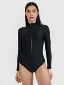 Stroje kąpielowe - 4F Kostium kąpielowy z długim rękawem damski 4FWSS25USWSF085-20S Czarny Roz. XL - miniaturka - grafika 1