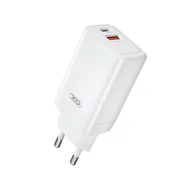 Ładowarki do telefonów - XO ładowarka sieciowa CE17 PD 65W 1x USB-C 1x USB biała - miniaturka - grafika 1