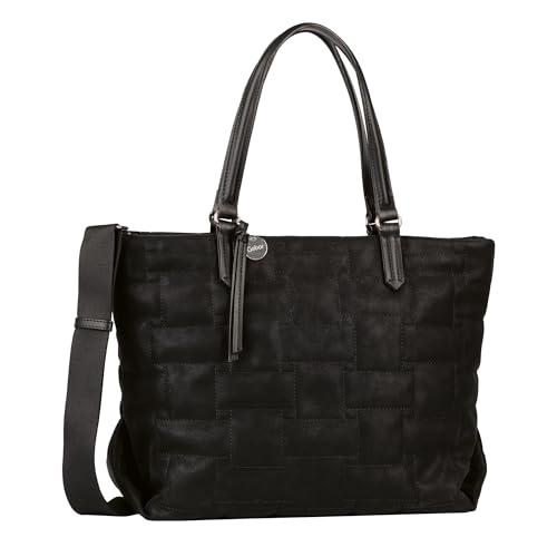 Gabor bags Wilka damska torba na ramię z zamkiem błyskawicznym, duża, czarna, czarny, l, Classic