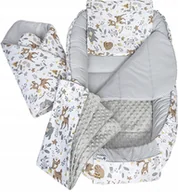 Pościel dla dzieci - Komplet pościeli minky bawełna Medi Partners 50 x 90 cm kocyk rożek kokon - miniaturka - grafika 1