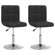Krzesła - vidaXL Krzesła stołowe, 2 szt., czarne, sztuczna skóra - miniaturka - grafika 1