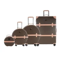 Walizki - Zestaw walizek SEMI LINE T5673-0 Brązowo-beżowy - miniaturka - grafika 1