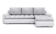 Narożniki - Narożnik rozkładany do salonu, prawy, Tokio VI, 230x155x75 cm, biel, szary - miniaturka - grafika 1