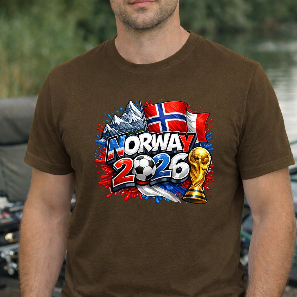 Koszulka WORLD CUP 2026 NORWEGIA kolor brązowy rozmiar 4XL