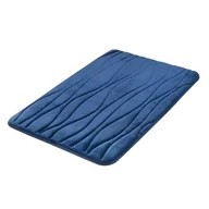 Dywaniki łazienkowe - Dywanik łazienkowy Silk 50 x 80 cm niebieski ciemny - miniaturka - grafika 1