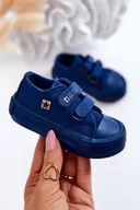 Trampki damskie - Trampki Dziecięce Niskie BIG STAR Granatowe JJ374039 - Zazoo - miniaturka - grafika 1