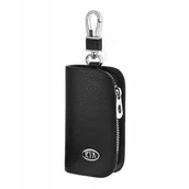 Etui na klucze - SKÓRZANE ETUI na klucze KIA logo KLUCZYK samochodowy ELEGANCKI brelok - miniaturka - grafika 1