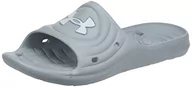 Sandały męskie - Under Armour Sandały męskie Locker IV Slide, Mod Szary (100)/Mod Szary, 48 EU - miniaturka - grafika 1