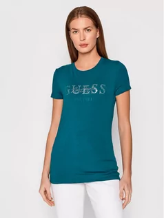 Koszulki i topy damskie - Guess T-Shirt Enara W1BI02 J1311 Zielony Regular Fit - grafika 1