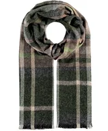 Apaszki i szaliki męskie - Szalik Męski szal Wełniany jedwab odcienie zielonego - miniaturka - grafika 1