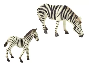 Zestaw 2 Figurek Zebra z Młodym Zebry Figurka Zwierzęta - Figurki dla dzieci - miniaturka - grafika 2
