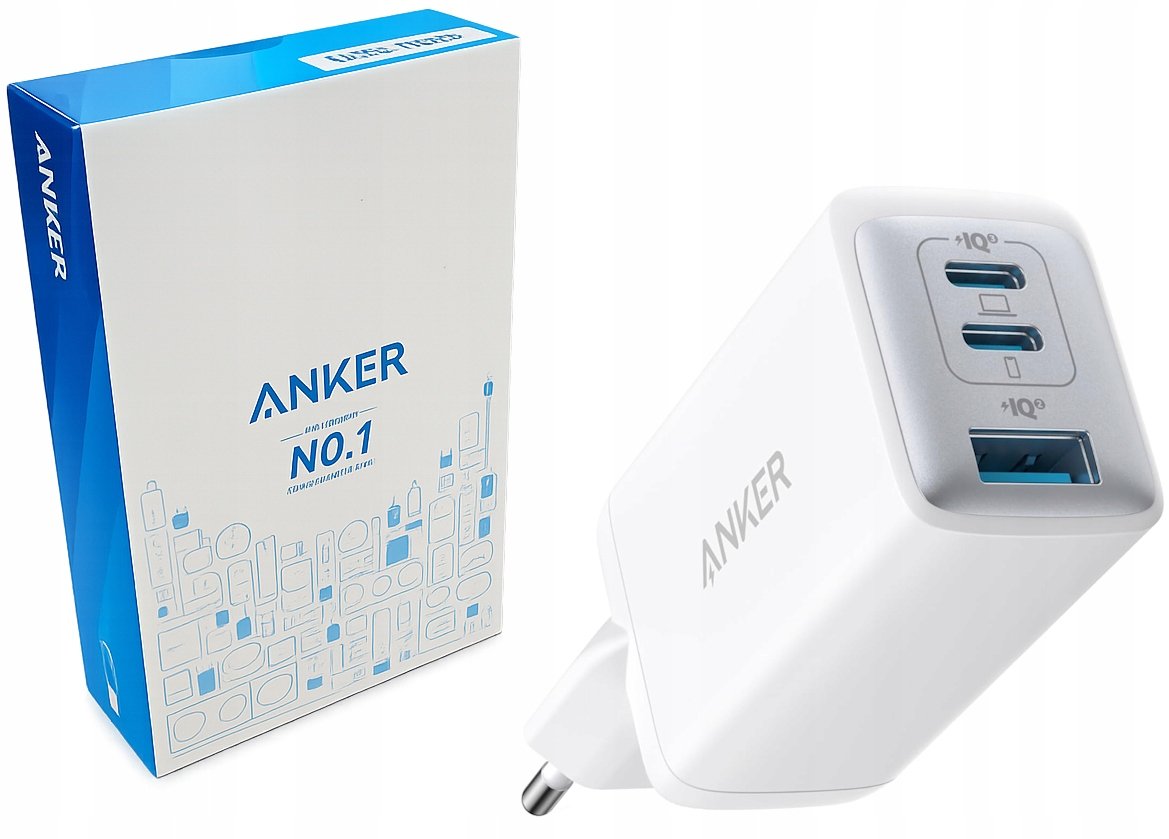 Ładowarka Anker GaN PowerPort III 65W Usb-c x2 Usb-a Nano II Biała
