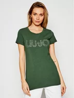 Koszulki i topy damskie - LIU JO T-Shirt VA1100 J5003 Zielony Regular Fit - miniaturka - grafika 1