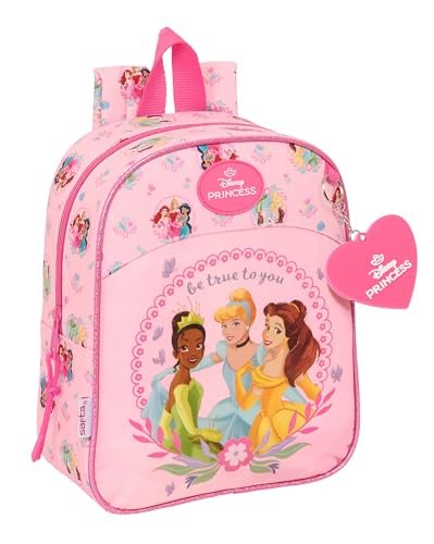 PRINCESAS DISNEY - plecak dziecięcy, plecak dziecięcy, plecak szkolny, odpowiedni do samochodu, idealny do przedszkola, wygodny i wszechstronny, jakość i wytrzymałość, 22 x 10 x 27 cm