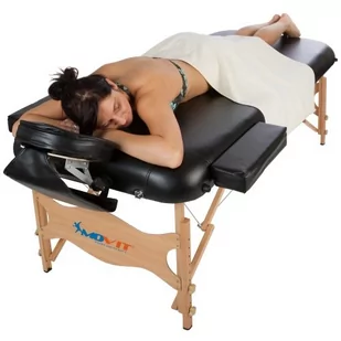 Movit MAX Przenośne łóżko do masażu czarne + torba - Stoły i łóżka do masażu - miniaturka - grafika 1